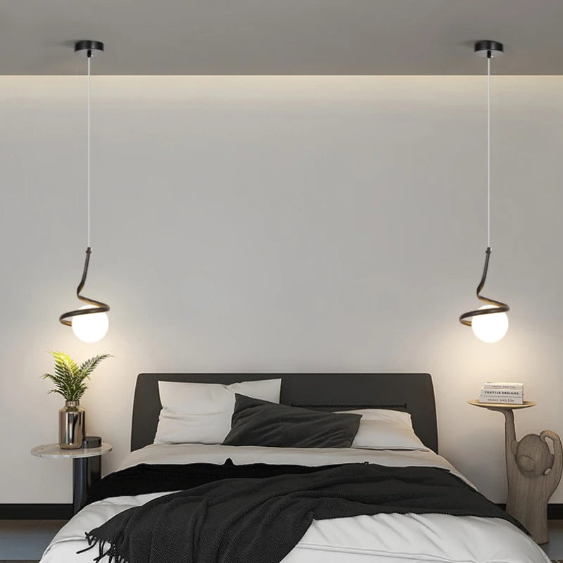 suspension en verre sphérique pour un éclairage moderne minimaliste - vue 4 sur 10