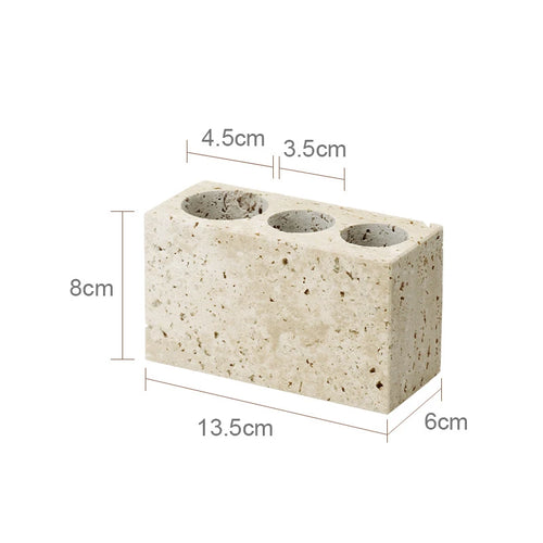 ensemble d'accessoires en marbre naturel pour salle de bain - vue 30 sur 30