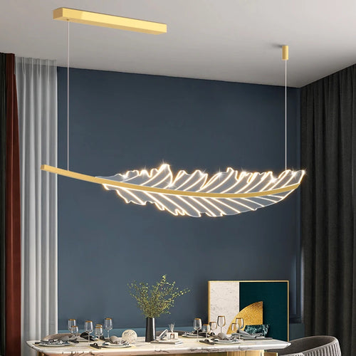 lustre en acrylique à intensité variable en forme de plume - vue 6 sur 6