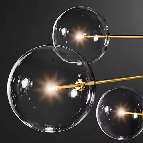 lustre à led en verre pour intérieur moderne décoratif - vue 7 sur 8