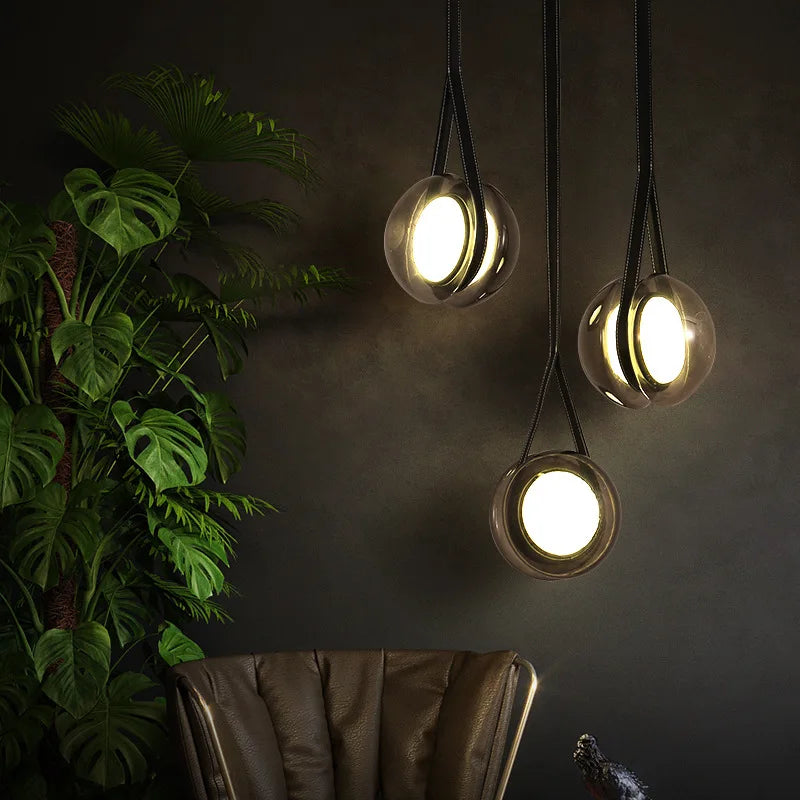 lustre créatif yoyo en verre pour décoration moderne intérieure - vue 4 sur 9
