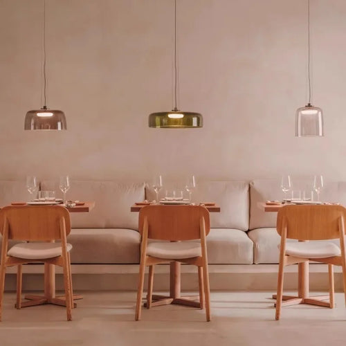 lustre nordique simple en fil de verre pour décoration maison - vue 5 sur 24