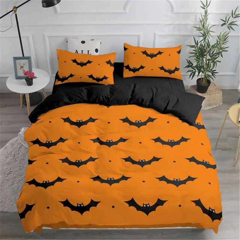 housse de couette vampire volant thème halloween et magie