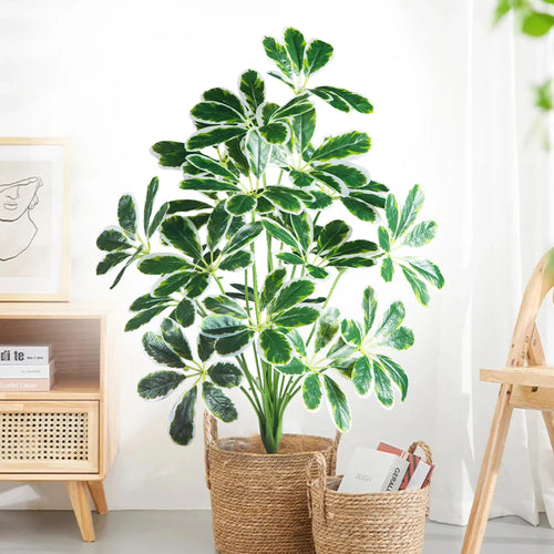 plantes artificielles de palmier et monstera pour décoration intérieure et extérieure - vue 2 sur 12