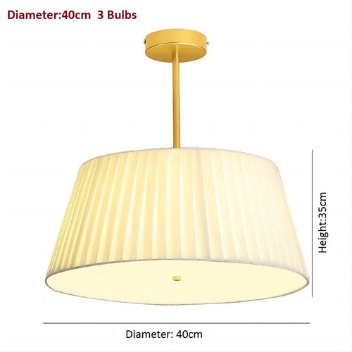 Plafonnier en tissu Simple nordique tout en cuivre - vue 10 sur 11