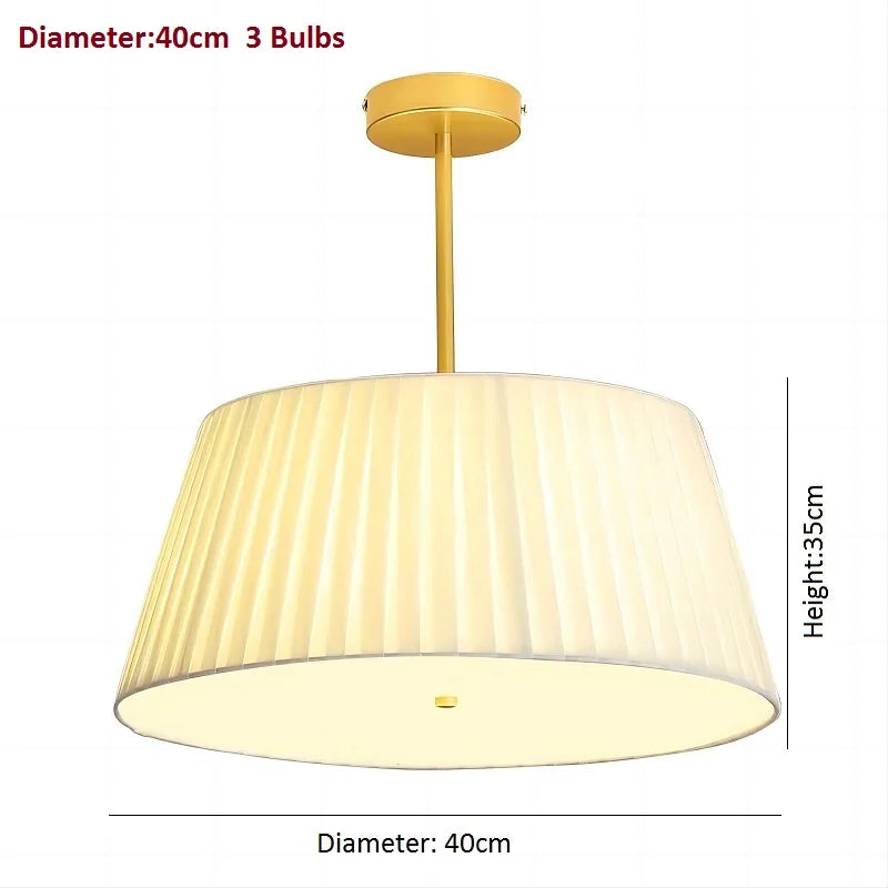 Plafonnier en tissu Simple nordique tout en cuivre - vue 9 sur 11