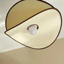 lustre led suspendu en tissu style 	 cordon réglable