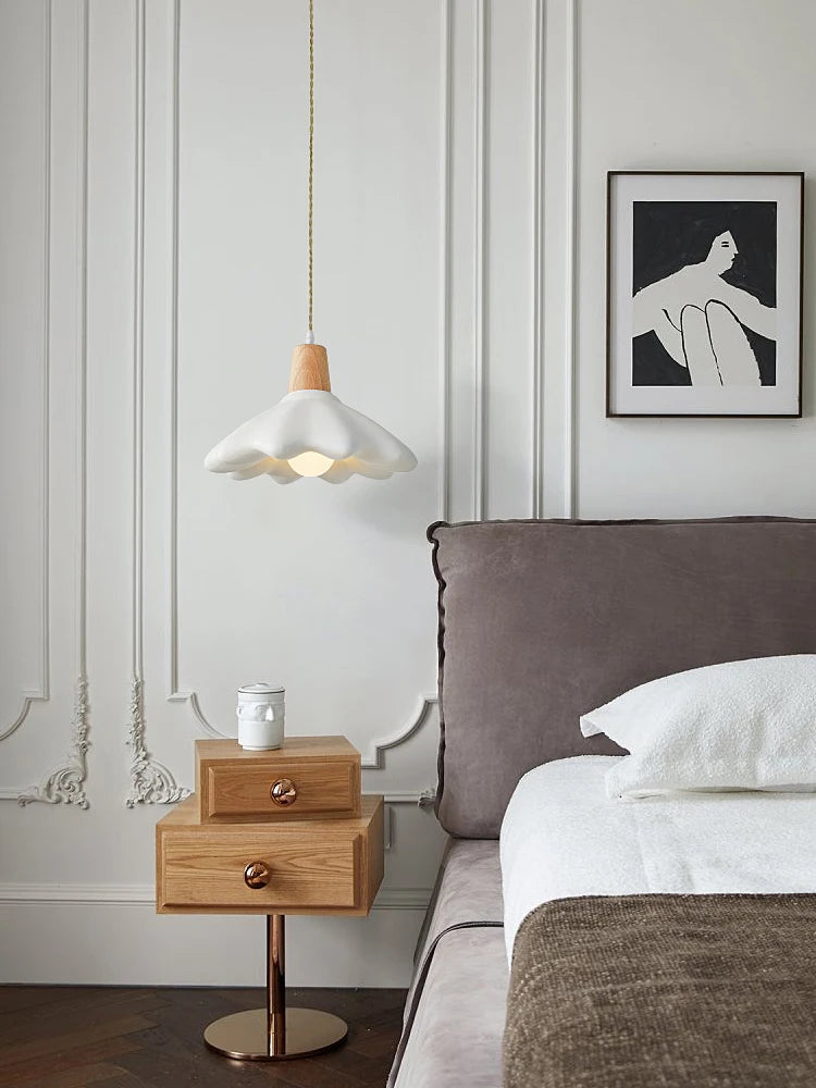 suspension LED style crème française idéale pour bar ou famille d'accueil - vue 4 sur 8