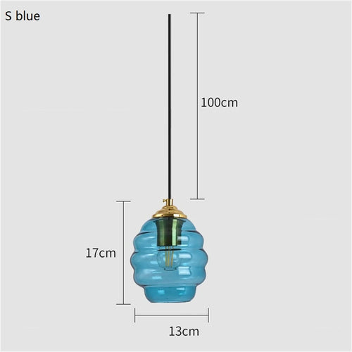 suspension boule de vitrail nordique moderne - vue 11 sur 15