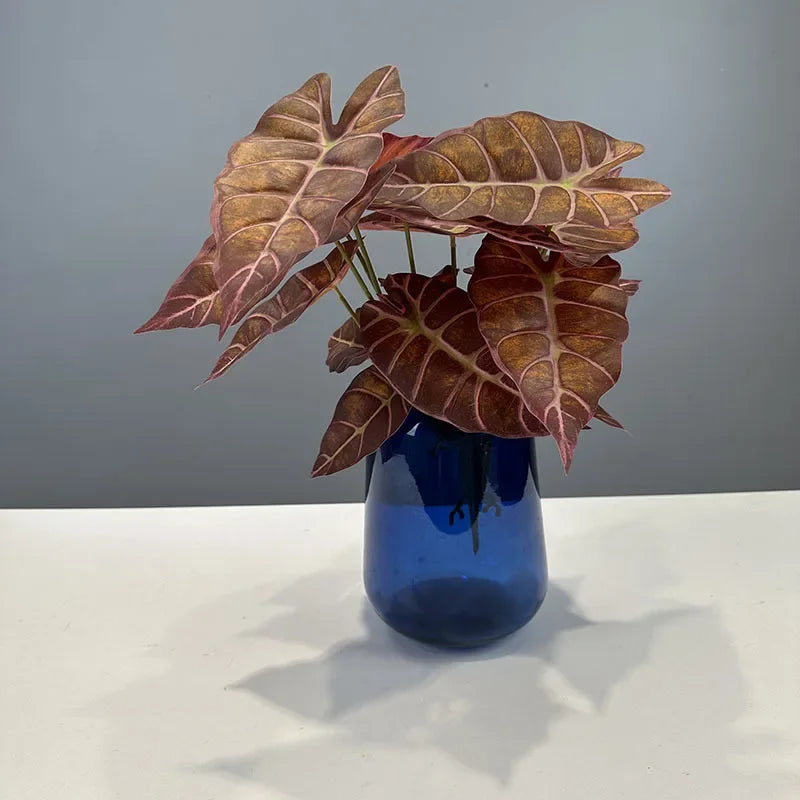 lot de 2 feuilles artificielles pour décoration de fête automne - vue 3 sur 10