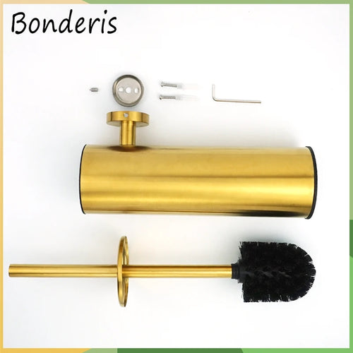 porte brosse de toilette mural en acier inoxydable pour nettoyage et rangement - vue 6 sur 12