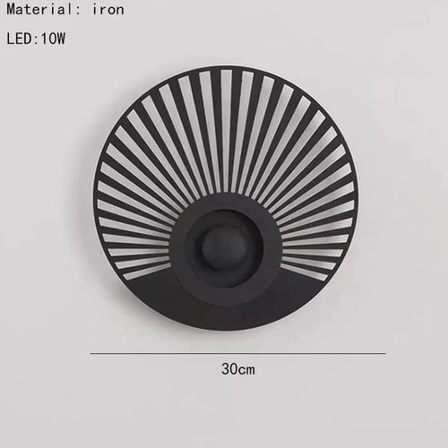 applique murale led ronde art déco pour ambiance chaleureuse - vue 12 sur 12