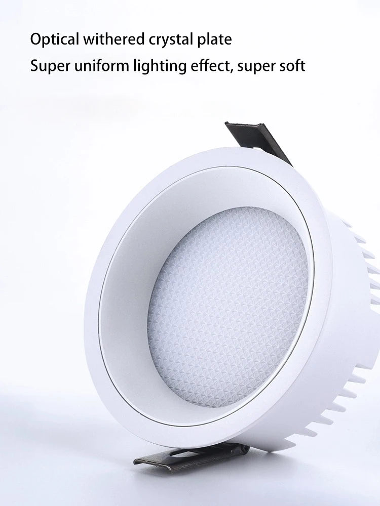 downlight led ultra mince en aluminium anti-éblouissement pour maison - vue 3 sur 15