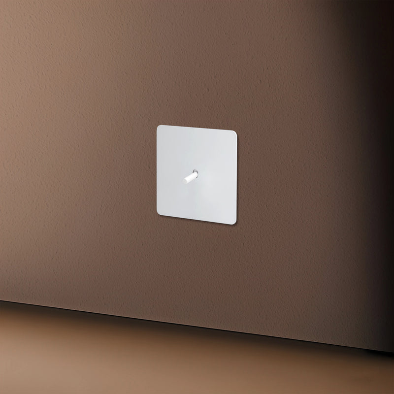 Interrupteur double 2 voies intermédiaire switch en acier blanc mat bords arrondis