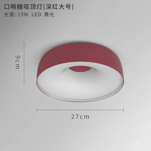 plafonnier nordique led pour éclairage intérieur moderne - vue 13 sur 15