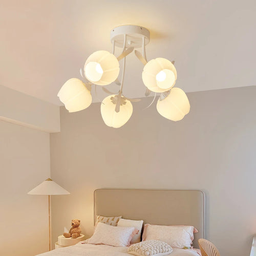 plafonnier floral nordique design romantique pour un décor élégant - vue 2 sur 24