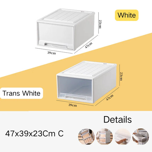 tiroirs empilables en plastique transparent pour rangement pratique - vue 48 sur 48