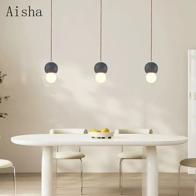 suspension wabi-sabi design luminaire nordique créatif pour intérieur - vue 3 sur 12