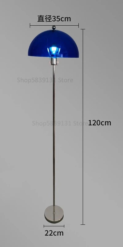 lampadaire led rétro en acrylique avec abat-jour coloré nordique - vue 17 sur 22