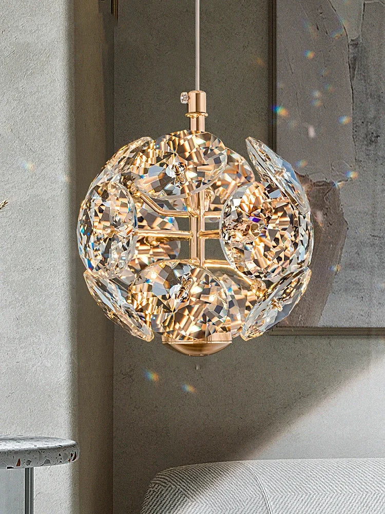lustre de chevet en cristal k9 moderne et luxueux