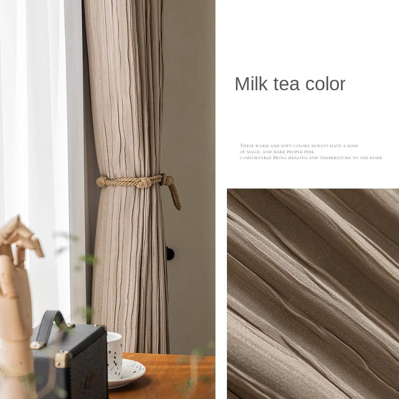 Rideau occultant moderne plissé isolation thermique salon chambre