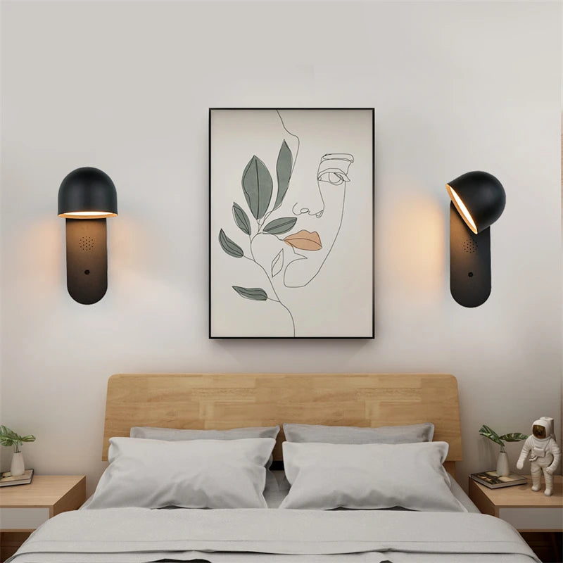 applique murale led intelligente rotative et réglable pour décoration intérieure - vue 10 sur 15
