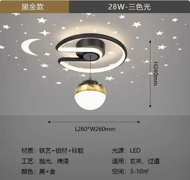 suspension boule led étoilée pour décoration intérieure et extérieure