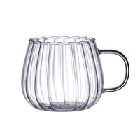 Tasse café verre borosilicate rayures créatives 400 ml