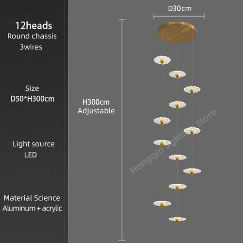 lustre moderne à led pour espaces intérieurs élégants et contemporains - vue 18 sur 26