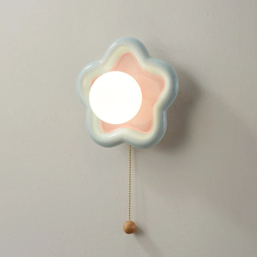 applique murale en céramique fleurs pour chambre enfant - vue 3 sur 6