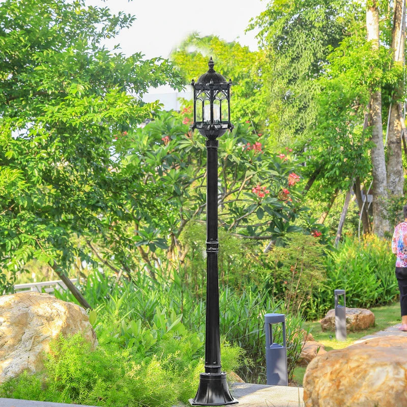 lampe de jardin aluminium moulé imperméable pour extérieur et paysage - vue 3 sur 8