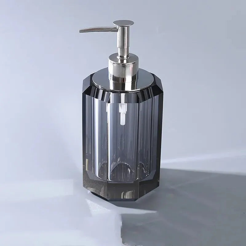 distributeur de savon liquide en cristal transparent pour salle de bain - vue 10 sur 20