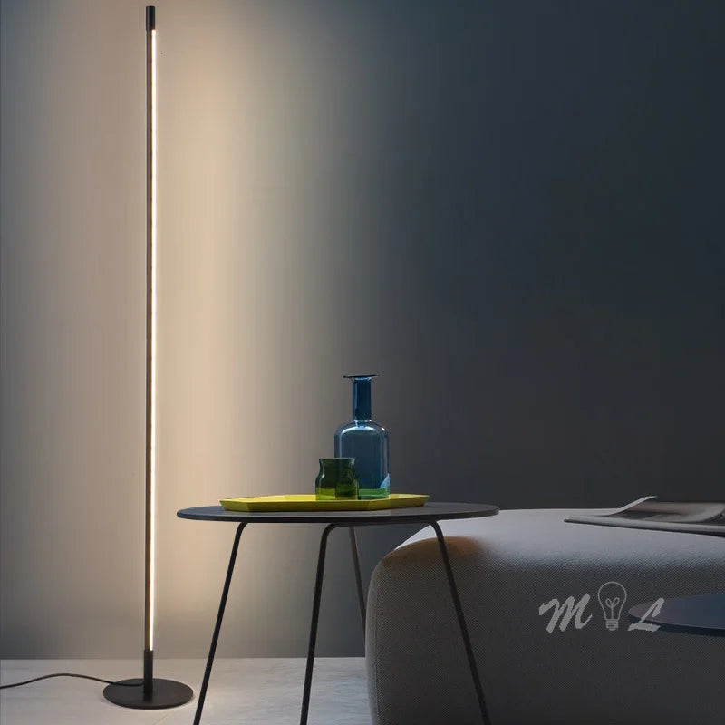 Colonne lampadaire LED lampe sur pied moderne lampadaires simples pour salon Foyer à côté de la lampe 18W luminaire de sol à intensité variable