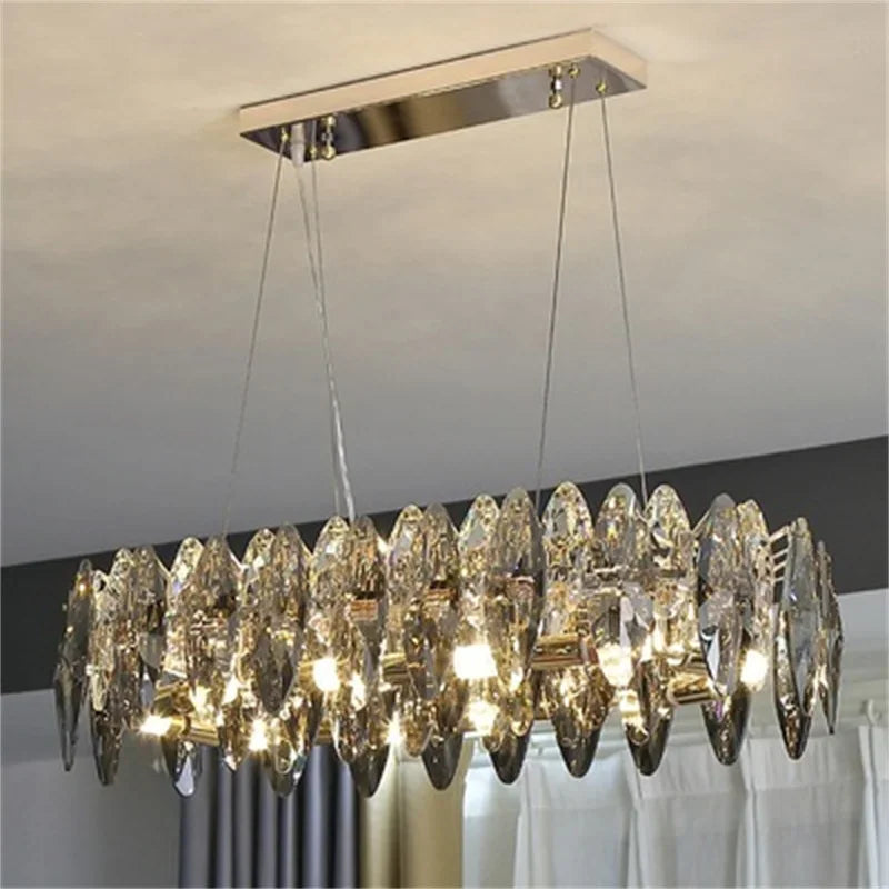 lustre moderne en cristal pour décoration intérieure élégante 2024 - vue 3 sur 13