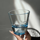Tasse verre style japonais motif mont fuji