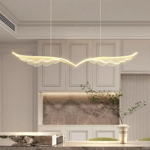 lustre nordique moderne créatif ailes d'ange en or led