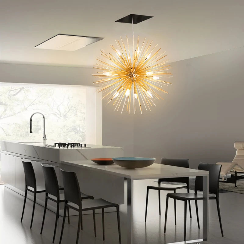 Postmodern Spark Ball Restaurant Lustre Nordique Chaud Chambre Personnalité Créativité Mode Simple Salon Lampes LED