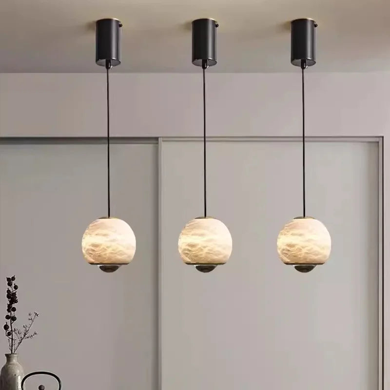 lustre de luxe en marbre naturel pour décoration de restaurant - vue 2 sur 6