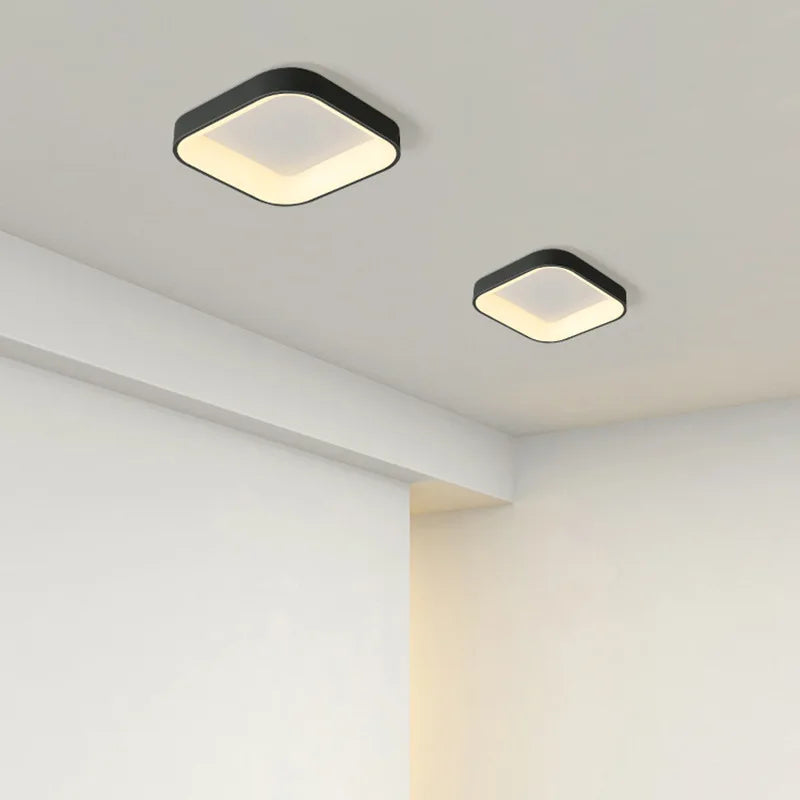 plafonnier led moderne carré minimaliste pour éclairage intérieur - vue 3 sur 9