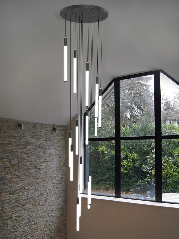 lustre moderne suspendu pour éclairage intérieur design loft - vue 5 sur 18