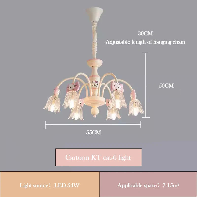 lustre créatif mignon pour chambre de princesse enfant