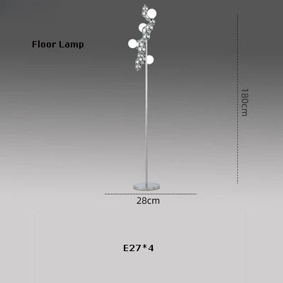 lustre led design moléculaire à intensité variable tendance 2024 - vue 9 sur 16