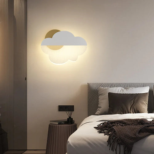 applique murale led en acrylique forme nuage pour chambre d'enfant - vue 2 sur 7