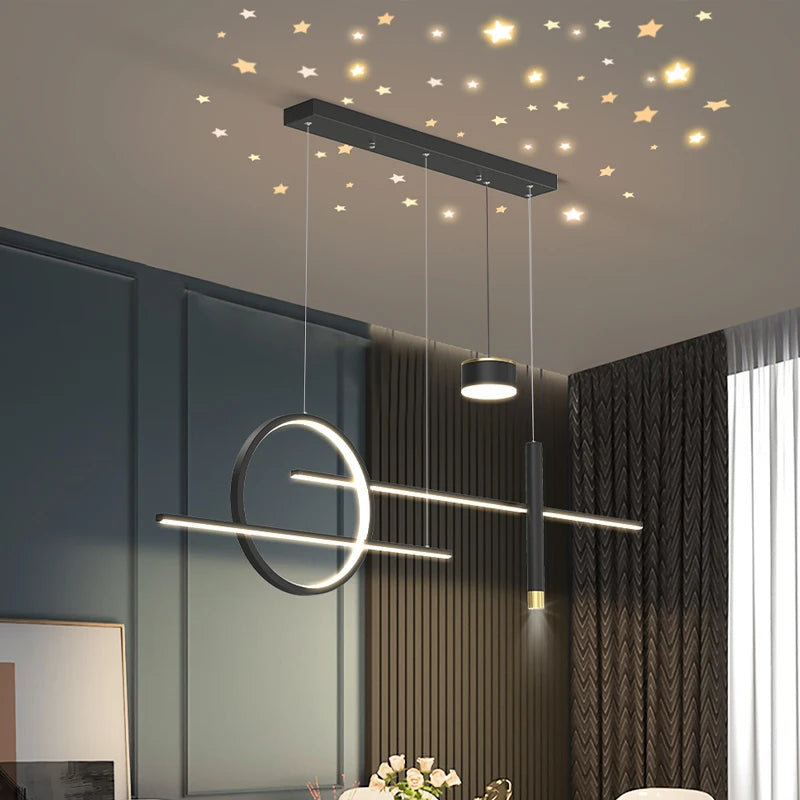 style nordique suspension led lumières luminaria abajur - vue 5 sur 18