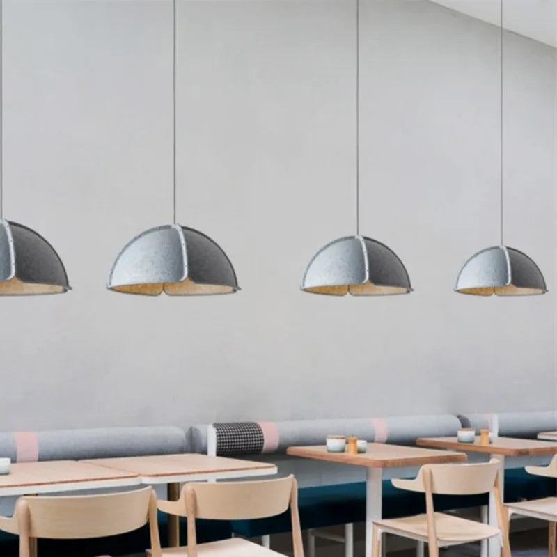 Suspension Éclairage acoustique feutre postmoderne minimaliste design pour salon chambre salle à manger suspension - vue 5 sur 8