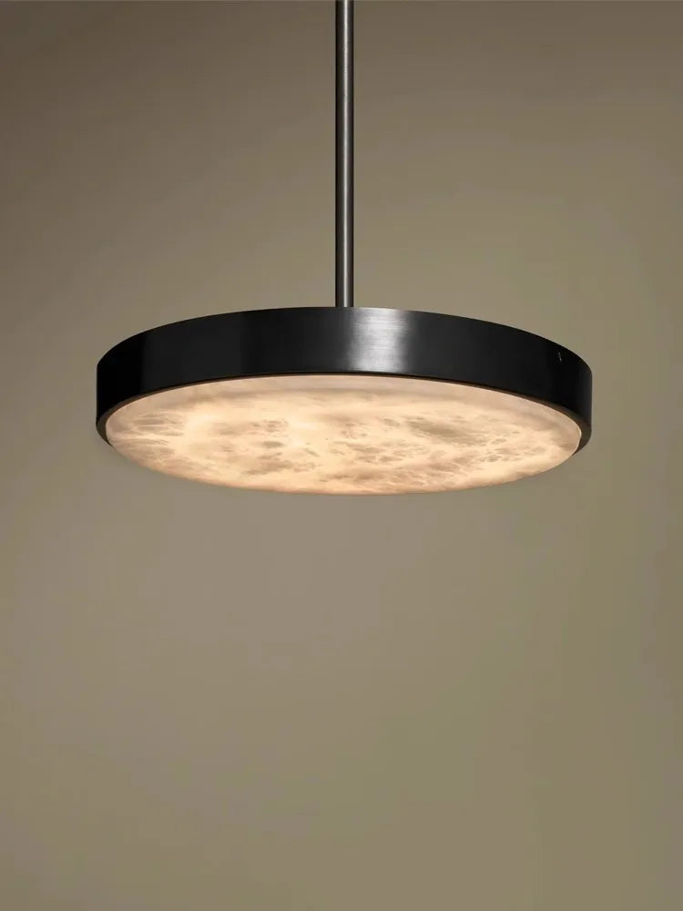 Lustre rétro en marbre noir - vue 5 sur 14