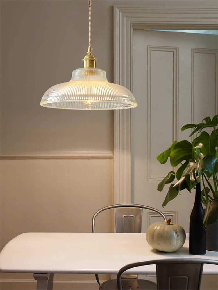 suspension moderne en laiton et verre pour intérieur - vue 5 sur 30