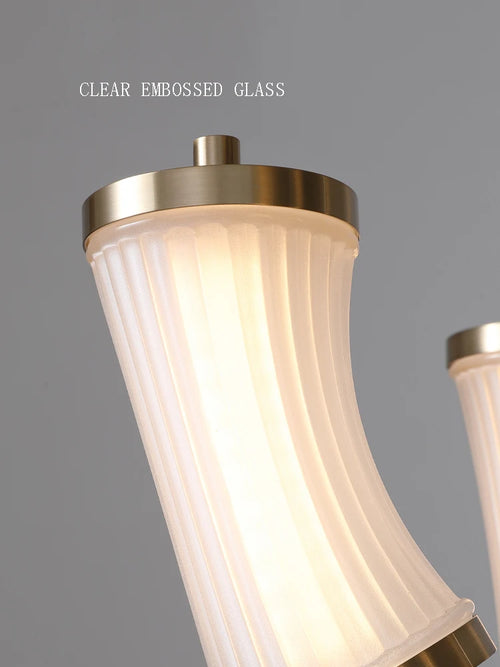 lustre led en verre design moderne de luxe - vue 7 sur 13