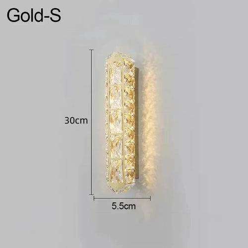 applique murale led ovale moderne en cristal pour décoration intérieure