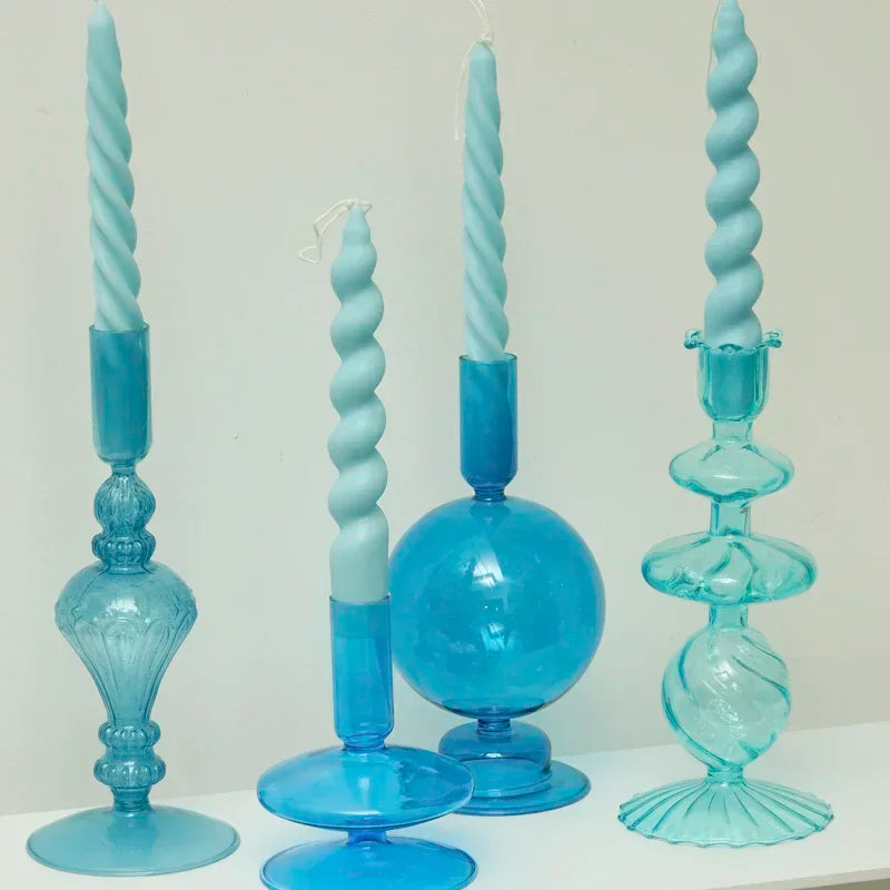 bougeoirs décoratifs en verre pour mariage et décoration intérieure - vue 5 sur 32